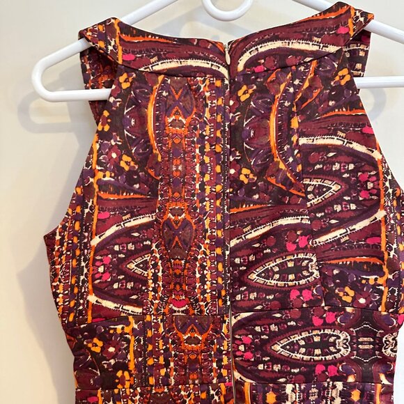 Purple Multi-Colored Midi Dress - Picture 3 of 5